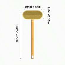 2-in-1 Haustier-Haarentferner Bürste - waschbar und wiederverwendbar, geeignet zum Entfernen von Hundehaaren auf Teppichen und Sofas, effektiv zum Entfernen von klebrigen Katzenhaaren auf Sofas, Betten und Teppichen, Haustier-Reinigungswerkzeug, Langstiel-Handbürste zum Entfernen von Hund- und Katzenhaaren, geeignet zum Reinigen von Haaren auf Teppichen, Bettwäsche, Kleidung, Sofas und Möbeln. - Verschiedenfarbig - Übersicht 14