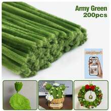 100/200pcs Bulk DIY Chenille Stem/Pipe Cleaner, Comes With Tutorial Video, 62 Colors Fluffy Chenille Craft Supplies For Handmade, Crafts, Art Decoration, Pom Poms