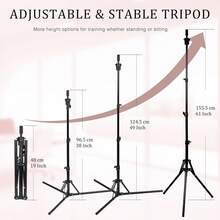 22-Inch Canvas Wig Head Model With 61-Inch Adjustable Tripod, Mannequin Head Set For Styling Display - 22inch - View 6