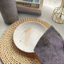 2卷（20张），可重复使用的超细纤维毛巾卷，撕取式清洁布，可水洗超细纤维汽车软布，多用途吸水清洁湿巾，洗碗巾，厨房抹布，柔软清洁布，清洁用品，清洁工具 - 彩色 - 查看 4