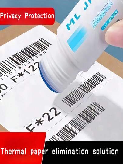 Corrector de papel térmico, corrector de recibo de mensajería, corrector de papel térmico, protege eficazmente la privacidad personal, herramienta de limpieza, sello abre-recibos de mensajería todo en uno, adecuado para borrar papel térmico (puede no funcionar bien en otros papeles, diseñado principalmente para borrar información de papel térmico de mensajería), adecuado para limpieza del hogar, bueno para proteger la privacidad personal, color y estilo aleatorios