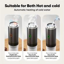 Portable Espresso Machine, 3-In-1 Design, Suitable For Ground Coffee And Capsules, 60ml Gold Capacity, Self-Heating, Cold & Hot Dual Mode, Type-C Fast Charging Port (2500mAh Fast Charging Battery), Can Make 25 Cups Of Cold/Hot Water, Long Battery Life, Suitable For RVs, Hiking And Office