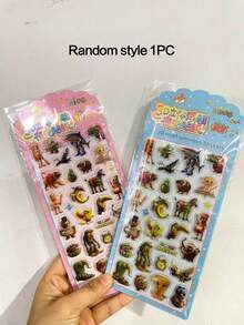 3D立体浮雕水晶贴纸，水果兔子图案，儿童手工教育DIY装饰材料，礼品贴纸，螺旋笔记本，办公学习用品，男女通用，提高工作效率，返校必备，学习用品 - 彩色 - 查看 12