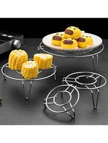 Mini Steamer Rack, Small Stainless Steel, Tall And Short Legs, For Electric Kettles, Cups, And Small Household Pots. - Silver - View 2