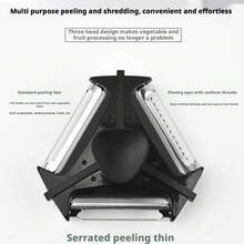 Éplucheur, coupe-légumes, râpe en acier inoxydable 3-en-1, outil de cuisine multifonction - Multicolore - Voir 2