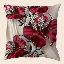 1pc Minimalist Floral Print Decorative Pillow Cover, Suitable For Home Decor, Bedroom, Living Room (Pillow Insert Not Included) (Multiple Sizes) (No Embroidery) - Multicolor - View 10