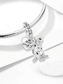 1pc Fashion Kangaroo Mother & Baby Beaded Pendant, Suitable For Women Bracelet, Bangle DIY Jewelry Making And Daily Accessories Decoration, Suitable For Girls Wearing - Kangaroo Mother and Baby - View 6