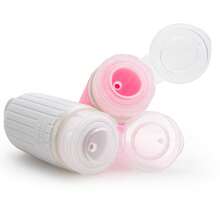 Botella dispensadora de viaje de silicona, set de botellas de almacenamiento cosmético portátil para viajes de negocios, botella dispensadora de anillo de silicona - 90 ml Rosa - Ver 4