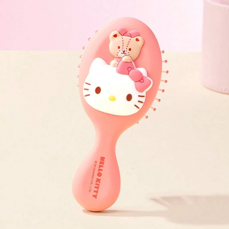 Peine con cabezal de masaje y diseño de imagen Sanrio de MINISO, peine de moda lindo (1 pieza) - Multicolor - Ver 1