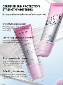 ROCK SWEET 美白防晒妆前乳 SPF50+ - 二合一日常防护，通勤及防晒两相宜 - 白色 - 查看 6