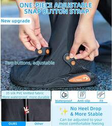 VASA NAMA Cubrezapatos Impermeable, Cubierta del Zapato con Bandas Reflectantes para Hombres Mujeres, Protector de Zapatos Reutilizable para Motocicleta y Ciclio con Suela Antideizante - M - Ver 3