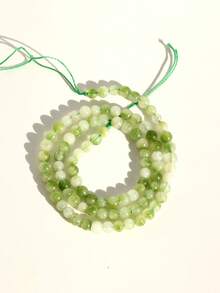 38cm Green Lustre Natural Angel Stone Loose Beads For Jewellery Making-4mm/6mm/8mm/10mm Natural Stone Smooth Round Beads Suitable For DIY Necklaces, Bracelets And Other Jewellery. Spacer Beads For Jewellery Making - Multicolor - View 15