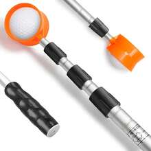 Prowithlin - Recuperador de pelotas de golf, de aleación de aluminio de 6 pies, accesorios telescópicos de golf, regalo de golf (6 pies, mango nuevo) - negro - Ver 1