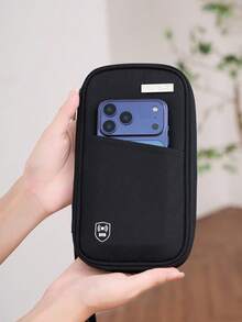 Bolsa para pasaporte antimagnetica - Adecuada para hombres y mujeres - Clip de almacenamiento de documentos - Bolsa de tarjetas portátil para viajes