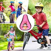 HASTHIP? Funda para Asiento de Bicicleta Infantil con Cojín de Gel, Absorción Impactos y Espuma Memoria, Cubierta Dibujos Animados Antideizante, Compatible con Ciclio al Aire Libre, Fácil Instalar - negro - Ver 5