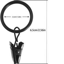 44 Pcs Curtain Rings With Clips, 0.98"/1.26" Interior Diameter, Metal Drapery Rings With Hooks, Heavy Duty Drapery Hooks For Hanging, Rod Metal Fasteners For Curtain Hat Bows Decoration Craft Display - 44 Pcs - View 4