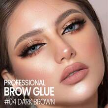 Professional Makeup Brow Glue, Extreme Hold Eyebrow Gel Waterproof Styling Cream Long Lasting Fixing Brow Make Up Natural Wild Brow Pomade Setting Gel With Brush - Nhiều màu - Xem 5