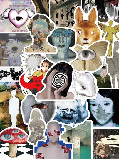 50개 드림 코어 미학 스티커 노트북 랩톱 폰 케이스 수하물 스케이트보드 기타 데스크탑 장식 스티커