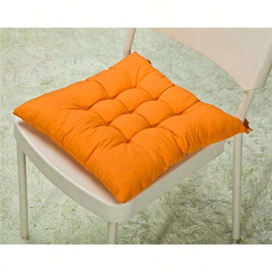 R-uministyle Set of 2 Padded Cusion Cair Cusions Seat Pad wit Ties Dining Cairs Ken n Indoor Outdoor Seat Pad Cusion Orange - Naranja - Ver 1