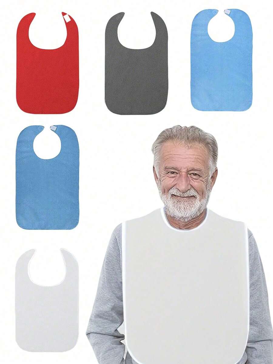 1pc Adjustable Adult Bib, Versatile Multi-Function Bib, Suitable For Elderly, Disabled, Nursing Homes And Other Occasions