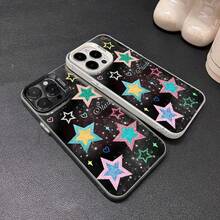 The stars twinkle For  17 16 16E 15 14 13 12 11 Pro Max 17 Air 16 Plus luxury matte hemming anti-drop IMD color personalized laser backplane protection cover - CYK Thestarstwinkle Plata - Ver 1