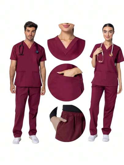 Pijama Cirúrgico decote V Scrub UNISSEX Conjunto