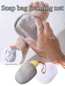 Soft Drawstring Shower Pouch - Loofah Sponge Net, Suitable For Bathing, Showering, Soaking, Spa, Travel - Durable Polyester Bath Net, Fits Adults - No Electricity Required - Multicolor - View 2