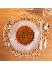 Round Woven Placemats, Made From Natural Water Hyacinth Vines, These Rustic-Style Woven Placemats And Coasters Are Perfect For Kitchen And Dining Tables. Suitable For All Seasons, They Are Ideal For Everyday Meals, Candlelight Dinners, And Occasions Like Christmas. (Natural Materials May Have Slight Color Variations.) - Multicolor - View 11