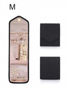 1PC Collapsible Jewelry Organizer, Practical Travel Jewelry Organizer, Earring Necklace Ring Jewelry Pouch Jewelry Roll Bag, Cosmetic Bag, Waterproof Travel Jewelry Pouch, Portable Jewelry Organizer, Essential Travel Accessories - Multicolor - View 17