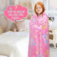 - Manta de princesa para nias, regalos de princesa que brillan en la oscuridad, juguetes de castillo, regalos de cumpleaos para nios y nias y mujeres - Castillo Rosa Brillante + Manta Tamaño 50" x 60" (130 x 150 cm) - Ver 6