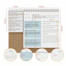 2026 English Daily & Weekly Planner, Pocket Desk Calendar, Multifunction Organizer,  Design For Office, Home, And On-The-Go - K02-Bàn tay tiền may mắn - Xem 4