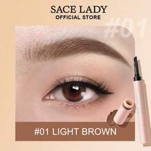 SACE LADY Krim Alis Tahan Air Tahan Lama Gel Alis Tato dengan Kuas Rias Mata - 01 - View 12