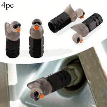 4 Tire Valve Caps - Fashionable Glasses Duck Design, Suitable For Bicycles, Cars, Motorcycles - Multiple Colors Available (White/Green/Pink/Red/Blue/Black/Grey/Orange/Purple) - Durable Plastic Valve Caps - Ideal Decorative Gift For Bicycle Enthusiasts And Drivers, Car Tire Accessories, Fun Design, Vehicle Customization, Sturdy Construction, Must-Have For Car Owners - màu ngẫu nhiên - Xem 13