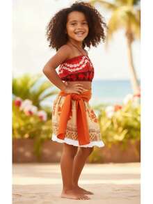 Children's Costume Dress In Helanca Fabric, Superhero Style, For Girls, Parties, Cosplay, Carnival - 彩色 - 查看 3