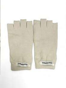 French Casual Style Thick Fingerless Gloves, Warm For Autumn/Winter, Unisex Solid Color Fingerless Gloves, Warm Knitted Touchscreen Gloves, Versatile For Women In Autumn/Winter French Casual Style Thick Fingerless Gloves, Warm Faux Cashmere Knitted Fingerless For Women In Autumn/Winter+Winter Gear+Gloves Bear+Christmas Summer - Multicolor - View 15