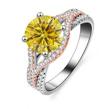 1pc 925 Sterling Silver 2ct Moissanite Engagement/Wedding Ring Jewelry For Women, Daily/Party Wear, With GRA Certificate And Gift Box - Total 2CT Per Piece - View 5