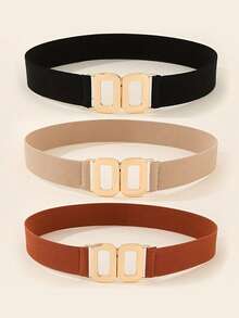 1/3件装合金扣女童腰部松紧带，适用于毛衣和连衣裙装饰，小号松紧带 - 彩色 - 查看 11