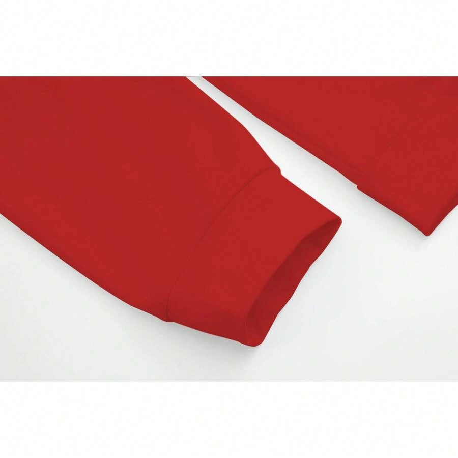 Vintage Chicago Bear Graphic Crewneck Sweatshirt - Black Bear With Orange Beanie & Sunglasses, Blue 'CHICAGO' Text, Casual Retro Pullover For Streetwear Enthusiasts-Women's Crew Neck Sweatshirt Casual Loose Long Sleeve Pullover - 紅色 - 查看 1