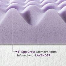 Best Price Mattress - Colchón de Espuma viscoelástica de 4 Pulgadas con infusión de Lavanda calmante Certificado CertiPUR-US Esencial para recámara tamaño Individual - Multicolor - Ver 7