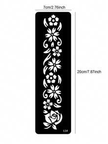 Hana Hand Drawn Tattoo Hollow Template Minimalism Hana Bride Elegant Lace Mandala Flower Pattern Sticker Suitable For Hands, Feet, Shoulders, Neck, Collarbone Semi Permanent Fake Tattoo Sticker 1 Pack