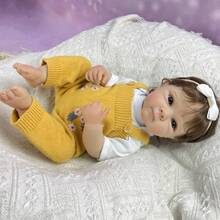 19 Inch (48cm) Full Body Vinyl Material Reborn Baby Doll Toy, Realistic Handmade, Fashionable Birthday Gift, Bedtime Comfort Doll For Roleplay - Full vinyl body doll - View 8