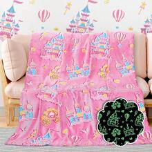 - Manta de princesa para nias, regalos de princesa que brillan en la oscuridad, juguetes de castillo, regalos de cumpleaos para nios y nias y mujeres - Castillo Rosa Brillante + Manta Tamaño 50" x 60" (130 x 150 cm) - Ver 1
