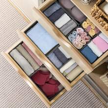 16个可折叠收纳盒，节省空间的抽屉分隔整理盒，适用于衣物、内衣、胸罩、领带、袜子、衣柜、卧室、宿舍配件，家居收纳整理。