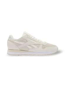 Reebok Giày thể thao unisex dòng da cổ điển, thoáng khí, đa năng, phù hợp đi học, thể thao hàng ngày, nhẹ, dễ giặt, màu trắng ngà 100209483 - trắng đục - Xem 3