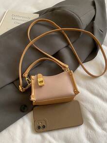 Kids Metal Buckle Design Fashionable Versatile Crossbody Bag