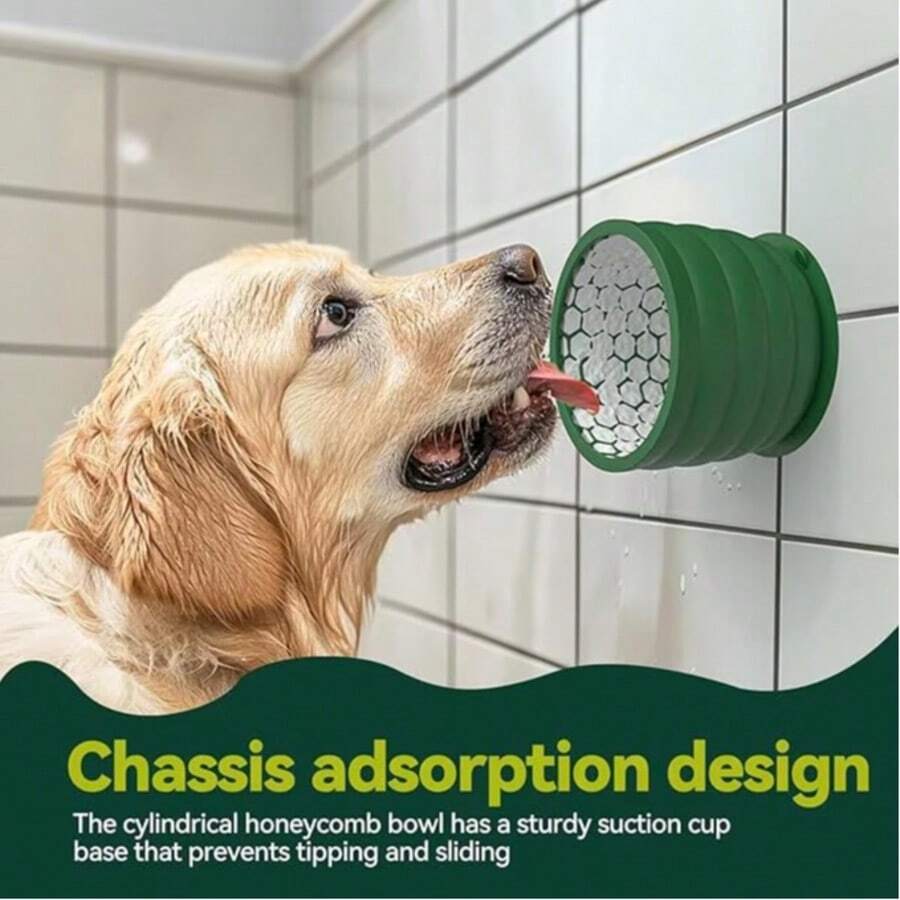 慢食狗碗，防焦虑舔食垫，益智喂食器，防滑防呛慢食碗，适用于小型、中型和大型犬，硅胶材质