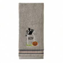 SKL Home - Juego de Toallas de Mano para el Cementerio de Halloween para baño, Cocina, Bar y Regalo, 2 Unidades - Natural - Ver 9