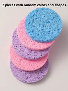 5pcs Soft Facial Cleansing Sponges For Daily Use - Multicolor - View 7