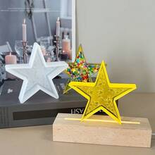Molde de vela de silicona con diseño de luna y estrella, apto para hacer velas, yeso, resina, etc. - Patrón exquisito de cielo estrellado con diseño floral, manualidades DIY, aplicable para decoración del hogar, boda, vacaciones, decoración con tema de luna, velas decorativas, decoración de ambiente elegante, duradero, molde 3D DIY, apto para cera de soja, cera de abeja, velas perfumadas, regalo del Día de San Valentín - Multicolor - Ver 8