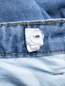 Young BoyStreet Style Medium Wash Adjustable Waist Distressed Denim Jeans